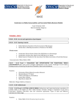 AGENDA: Conference on media sustainability and successful media business models in Podgorica