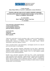 Govor šefice Misije sa otvaranja seminara o jačanju povjerenja