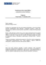 Godišnji pres šefice misije OEBS-a, ambasadorke Janine Hrebičkove