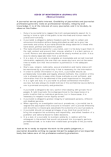 Code of Conduct of Montenegrin Journalists