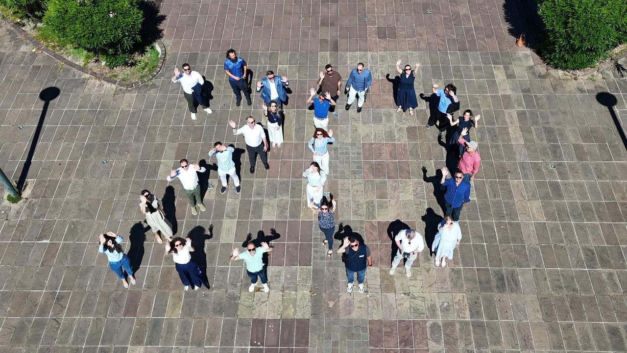 OSCE Mission to Montenegro staff in the shape of the number 20, celebrating 20th anniversary of the Mission’s establishment and partnership with Montenegro.